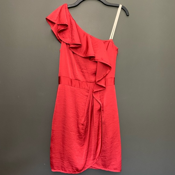 BCBGeneration Ruffle One Shoulder Dress - Picture 2 of 8